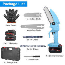 Load image into Gallery viewer, Portable Handheld Cordless Small Chain Saw Battery Powered