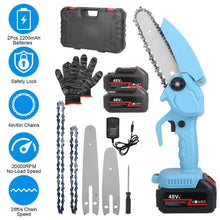 Load image into Gallery viewer, Portable Handheld Cordless Small Chain Saw Battery Powered