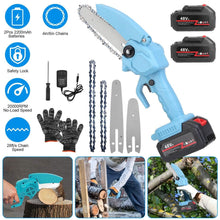 Load image into Gallery viewer, Portable Handheld Cordless Small Chain Saw Battery Powered