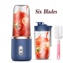Load image into Gallery viewer, Portable Juicer Blender 300ml Electric Fruit Juicer USB Charging Lemon Orange Fruit Juicing Cup Smoothie Blender Machine Electric Fruit Juicer USB Charging Lemon Orange Fruit Juicing Cup Smoothie Blender Machine