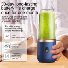 Load image into Gallery viewer, Portable Juicer Blender 300ml Electric Fruit Juicer USB Charging Lemon Orange Fruit Juicing Cup Smoothie Blender Machine Electric Fruit Juicer USB Charging Lemon Orange Fruit Juicing Cup Smoothie Blender Machine