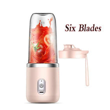 Load image into Gallery viewer, Portable Juicer Blender 300ml Electric Fruit Juicer USB Charging Lemon Orange Fruit Juicing Cup Smoothie Blender Machine Electric Fruit Juicer USB Charging Lemon Orange Fruit Juicing Cup Smoothie Blender Machine