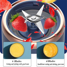 Load image into Gallery viewer, Portable Juicer Blender 300ml Electric Fruit Juicer USB Charging Lemon Orange Fruit Juicing Cup Smoothie Blender Machine Electric Fruit Juicer USB Charging Lemon Orange Fruit Juicing Cup Smoothie Blender Machine