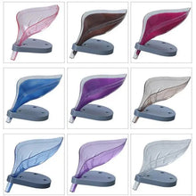 Load image into Gallery viewer, Portable Soap Dish Leaf Shape Soap Holder Leaf Shaped Soap Box Soap Dish For Bathroom Suction Cup Bathroom Storage For Soap Soap Dishes Sponge Container with Suction Cup Leaf Shape Self Draining for Bathroom Kitchen Sink