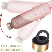 Load image into Gallery viewer, Portable Space Cup Sports Water Bottle Fruit Lemon Juice Drinking Bottle Outdoor travel camping plastic cup beverage utensils Motivational Water Bottle with Time Marker to Drink Reusable Plastic Bottle with BPA Free for Gym and Sports