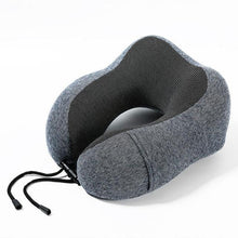 Load image into Gallery viewer, Portable U-Shape Magnetic Headrest 30x28cm Neck Pillow Memory Foam Travel Office Car Embrace Cervical Pillow Cotton Neck Pillow Cervical Vertebra Travel Portable Noon Break Aircraft Neck Pillow For Traveling Upgraded Travel Neck Pillow Travel Accessories
