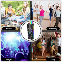 Load image into Gallery viewer, Portable Wireless Party Speaker Colorful Lights DJ PA System