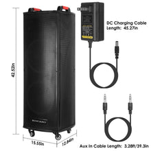 Load image into Gallery viewer, Portable Wireless Party Speaker Colorful Lights DJ PA System