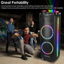 Load image into Gallery viewer, Portable Wireless Party Speaker Colorful Lights DJ PA System