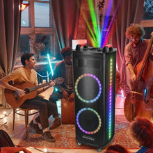 Load image into Gallery viewer, Portable Wireless Party Speaker Colorful Lights DJ PA System