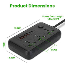 Load image into Gallery viewer, Power Strip with 5.9ft Extension