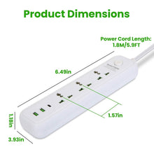 Load image into Gallery viewer, Power Strip with 5.9ft Extension