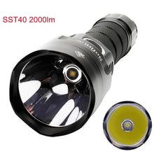 Load image into Gallery viewer, Powerful Flashlight Rechargeable Waterproof Searchlight Powerful Long Beam Distance LED Super Bright Flashlight Cree Torch with Ramping Indicator USB Charger Super Bright Torch Best For Hiking Hunting Camping Outdoor Sport
