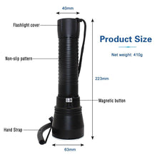 Load image into Gallery viewer, Powerful LED Rechargeable Dive Flashlight Cree Diving Flashlight Underwater Waterproof High Lumen LED Scuba Diving Torch Flashlight For Scuba Diving Underwater Torch