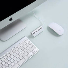 Load image into Gallery viewer, Premium 4 Port Aluminum USB Hub with 11-Inch Shielded Cable