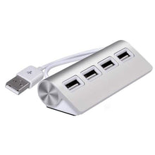 Load image into Gallery viewer, Premium 4 Port Aluminum USB Hub with 11-Inch Shielded Cable