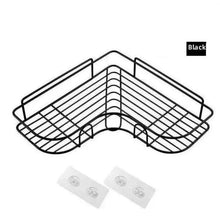 Load image into Gallery viewer, Premium Quality Bathroom Kitchen Punch Corner Frame Shower Shelf Wrought Iron Shampoo Storage Rack Holder with Suction Cup Bathroom Accessories