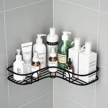 Load image into Gallery viewer, Premium Quality Bathroom Kitchen Punch Corner Frame Shower Shelf Wrought Iron Shampoo Storage Rack Holder with Suction Cup Bathroom Accessories
