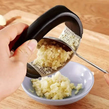 Load image into Gallery viewer, Premium Stainless Steel Garlic Rocker Press - Compact, Durable, and Rust-Resistant Kitchen Gadget