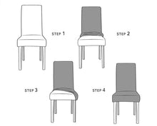 Load image into Gallery viewer, Print Pattened Dining Chair Cover Spandex Elastic Chair Slipcover Stretch Case For Chairs Wedding Hotel Banquet Fit Stretch Short Dining Room Chair Covers with Printed Pattern Banquet Chair Seat Protector Slipcover For Home Party Hotel Wedding Ceremony