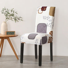 Load image into Gallery viewer, Print Pattened Dining Chair Cover Spandex Elastic Chair Slipcover Stretch Case For Chairs Wedding Hotel Banquet Fit Stretch Short Dining Room Chair Covers with Printed Pattern Banquet Chair Seat Protector Slipcover For Home Party Hotel Wedding Ceremony