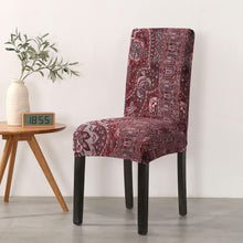 Load image into Gallery viewer, Print Pattened Dining Chair Cover Spandex Elastic Chair Slipcover Stretch Case For Chairs Wedding Hotel Banquet Fit Stretch Short Dining Room Chair Covers with Printed Pattern Banquet Chair Seat Protector Slipcover For Home Party Hotel Wedding Ceremony