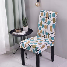 Load image into Gallery viewer, Print Pattened Dining Chair Cover Spandex Elastic Chair Slipcover Stretch Case For Chairs Wedding Hotel Banquet Fit Stretch Short Dining Room Chair Covers with Printed Pattern Banquet Chair Seat Protector Slipcover For Home Party Hotel Wedding Ceremony