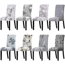 Load image into Gallery viewer, Printed Chair Cover Economical and Practical Stretch Seat Cover Slipcovers Big Elastic Washable Dining Chairs Beach Chairs Removable Washable Short Parsons Kitchen Chair Covers Protector for Dining Room Hote