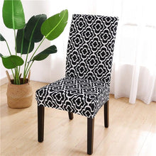 Load image into Gallery viewer, Printed Chair Cover Spandex Stretch Durable Soft Seat Chair Covers Slipcovers for Kitchen Dining Room Wedding Banquet Hotel Chair Covers for Dining Room Stretch Spandex Removable Washable Anti-dust Seat Slipcover Protector for Hotel Office Ceremony