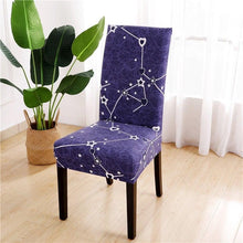 Load image into Gallery viewer, Printed Chair Cover Spandex Stretch Durable Soft Seat Chair Covers Slipcovers for Kitchen Dining Room Wedding Banquet Hotel Chair Covers for Dining Room Stretch Spandex Removable Washable Anti-dust Seat Slipcover Protector for Hotel Office Ceremony