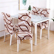 Load image into Gallery viewer, Printed Chair Cover Spandex Stretch Durable Soft Seat Chair Covers Slipcovers for Kitchen Dining Room Wedding Banquet Hotel Chair Covers for Dining Room Stretch Spandex Removable Washable Anti-dust Seat Slipcover Protector for Hotel Office Ceremony