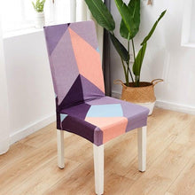 Load image into Gallery viewer, Printed Polyester Fabric Chair Cover Washable Chair Covers Seat Slipcovers Stretch Dining Seat Case For Home Stretch Removable Washable Dining Room Chair Protector Slipcovers/Home Decor Dining Room Seat Cover Multiple Styles
