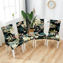 Load image into Gallery viewer, Printed Polyester Fabric Chair Cover Washable Chair Covers Seat Slipcovers Stretch Dining Seat Case For Home Stretch Removable Washable Dining Room Chair Protector Slipcovers/Home Decor Dining Room Seat Cover Multiple Styles