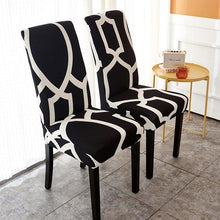 Load image into Gallery viewer, Printed Polyester Fabric Chair Cover Washable Chair Covers Seat Slipcovers Stretch Dining Seat Case For Home Stretch Removable Washable Dining Room Chair Protector Slipcovers/Home Decor Dining Room Seat Cover Multiple Styles