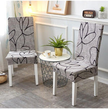 Load image into Gallery viewer, Printed Polyester Fabric Chair Cover Washable Chair Covers Seat Slipcovers Stretch Dining Seat Case For Home Stretch Removable Washable Dining Room Chair Protector Slipcovers/Home Decor Dining Room Seat Cover Multiple Styles