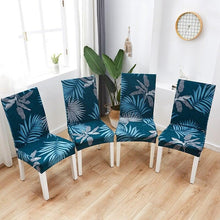 Load image into Gallery viewer, Printed Polyester Fabric Chair Cover Washable Chair Covers Seat Slipcovers Stretch Dining Seat Case For Home Stretch Removable Washable Dining Room Chair Protector Slipcovers/Home Decor Dining Room Seat Cover Multiple Styles