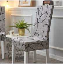 Load image into Gallery viewer, Printed Polyester Fabric Chair Cover Washable Chair Covers Seat Slipcovers Stretch Dining Seat Case For Home Stretch Removable Washable Dining Room Chair Protector Slipcovers/Home Decor Dining Room Seat Cover Multiple Styles
