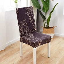 Load image into Gallery viewer, Printed Polyester Fabric Chair Cover Washable Chair Covers Seat Slipcovers Stretch Dining Seat Case For Home Stretch Removable Washable Dining Room Chair Protector Slipcovers/Home Decor Dining Room Seat Cover Multiple Styles
