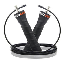 Load image into Gallery viewer, Pro Speed Jump Rope Sweatband Handles Adjustable With Ball Bearings Workout Weight Jump Rope Steel Fast Speed Clip Steel Cable Training Grip Handle With Metal Removable Double Skipping Fitness Training