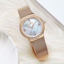Load image into Gallery viewer, Fashion Elegant Watches Luxury Analog Women Watch With Date Casual Quartz Wristwatch With Stainless Steel Mesh Band Perfect Gift