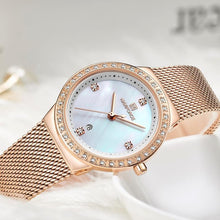 Load image into Gallery viewer, Fashion Elegant Watches Luxury Analog Women Watch With Date Casual Quartz Wristwatch With Stainless Steel Mesh Band Perfect Gift