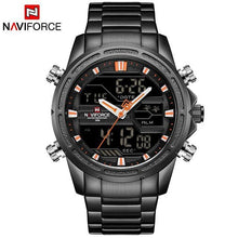 Load image into Gallery viewer, Mens Wrist Watch, Waterproof Analog Digital Watches Multifunction Stainless Steel Business Watches For Man Perfect Gift