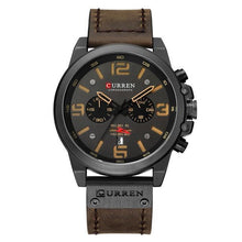 Load image into Gallery viewer, Retro Waterproof Watch With Chronometers Steel Case And Leather Belts Unique Design Excellent Look Perfect Gift For Your Man