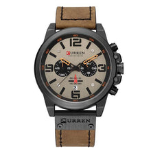 Load image into Gallery viewer, Retro Waterproof Watch With Chronometers Steel Case And Leather Belts Unique Design Excellent Look Perfect Gift For Your Man