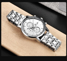 Load image into Gallery viewer, 2021 New Business Men Watch Full Steel Quartz Luxury Casual Waterproof Leather Sports Male Wristwatch