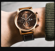 Load image into Gallery viewer, 2021 New Business Men Watch Full Steel Quartz Luxury Casual Waterproof Leather Sports Male Wristwatch
