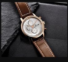 Load image into Gallery viewer, 2021 New Business Men Watch Full Steel Quartz Luxury Casual Waterproof Leather Sports Male Wristwatch