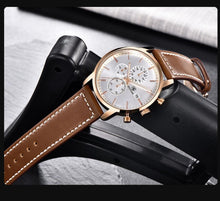 Load image into Gallery viewer, 2021 New Business Men Watch Full Steel Quartz Luxury Casual Waterproof Leather Sports Male Wristwatch