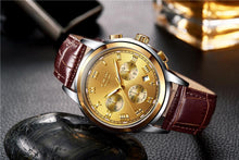 Load image into Gallery viewer, Men's Elegant Watch With Chronometers And Leather Belts Business Style Perfect Gift Excellent Look
