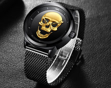 Load image into Gallery viewer, Men's Waterproof Stainless Steel Watch 3D Skull And Fluorescent Hands Unique Design Perfect Gift